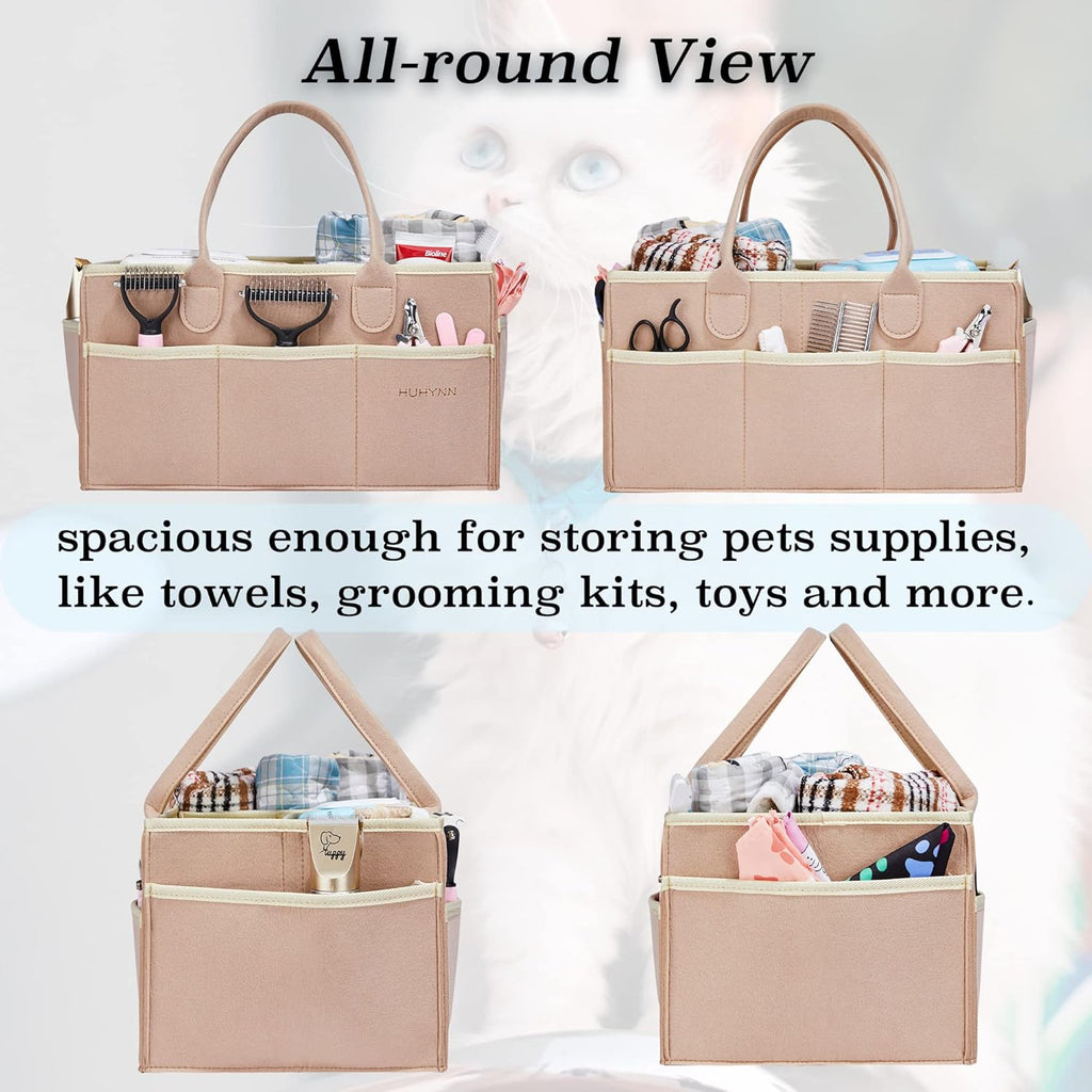 HUHYNN Professional Pet Grooming Tote Bag - Organizer for Dog Grooming Supplies, Ideal for Travel and Outdoor Use (Bag Only)