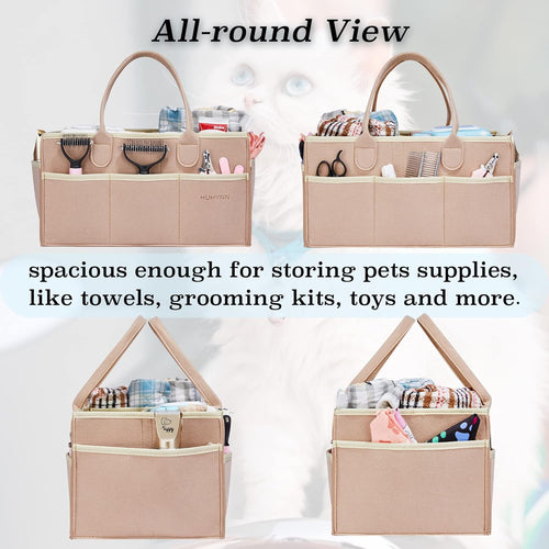 HUHYNN Professional Pet Grooming Tote Bag - Organizer for Dog Grooming Supplies, Ideal for Travel and Outdoor Use (Bag Only)