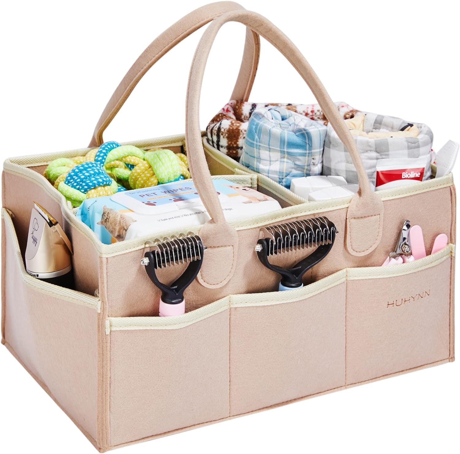 HUHYNN Professional Pet Grooming Tote Bag - Organizer for Dog Grooming Supplies, Ideal for Travel and Outdoor Use (Bag Only)